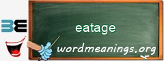 WordMeaning blackboard for eatage